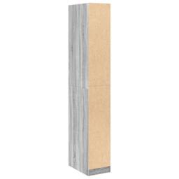 Berkfield Home Wardrobe Grey Sonoma 30x50x200 cm Engineered Wood - Size: 30 x 50 x 200 cm - thumbnail 7