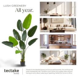 tectake Artificial Bird Of Paradise Tree Tropic, Lifelike in Green - Size: 120 cm - thumbnail 7