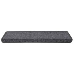 Berkfield Home Carpet Stair Treads 15 pcs 65x21x4 cm Grey & Black - Size: Medium - thumbnail 4