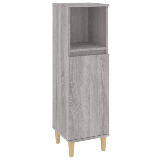 Berkfield Home Bathroom Cabinet Grey Sonoma 30x30x100 cm Engineered Wood - Size: 30 x 30 x 100 cm - image 1