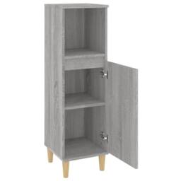 Berkfield Home Bathroom Cabinet Grey Sonoma 30x30x100 cm Engineered Wood - Size: 30 x 30 x 100 cm - thumbnail 6