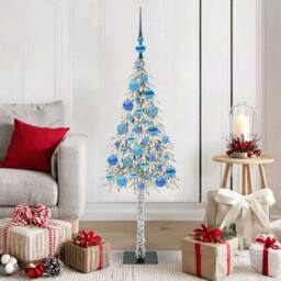 Berkfield Home Christmas Tree with 150 LEDs White 120 cm PE & Steel