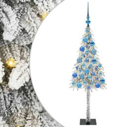 Berkfield Home Christmas Tree with 150 LEDs White 120 cm PE & Steel - thumbnail 2
