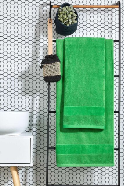 CHRISTY 'Prism' Bold Luxury 100% Turkish Cotton Towels in Green - image 1