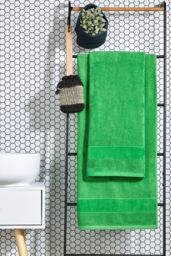 CHRISTY 'Prism' Bold Luxury 100% Turkish Cotton Towels in Green - thumbnail 1