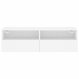Berkfield Home TV Wall Cabinet White 100x30x30 cm Engineered Wood - Size: 100 x 30 x 30 cm - thumbnail 7
