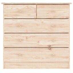 Berkfield Home Chest of Drawers ALTA 77x35x73 cm Solid Wood Pine in Brown - Size: 77 x 35 x 73 cm - thumbnail 4