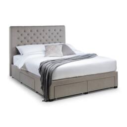 Cheshire Lunar 4 Drawer Bed - Grey Linen - Superking (180cm) (150cm) - Size: Super King - thumbnail 1