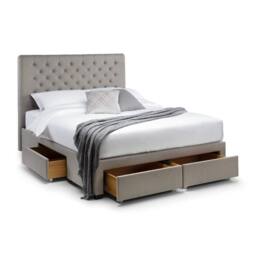 Cheshire Lunar 4 Drawer Bed - Grey Linen - Superking (180cm) (150cm) - Size: Super King - thumbnail 2