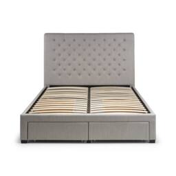 Cheshire Lunar 4 Drawer Bed - Grey Linen - Superking (180cm) (150cm) - Size: Super King - thumbnail 5