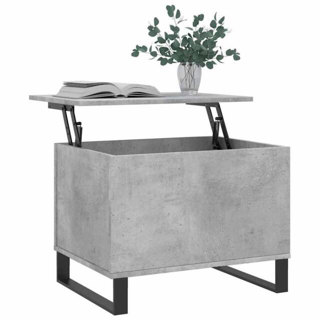 Berkfield Home Modern Coffee Table Concrete Grey 60x44.5x45 cm Engineered Wood - image 1