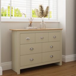 GFW Lancaster 7 Drawer Chest in Cream - thumbnail 2