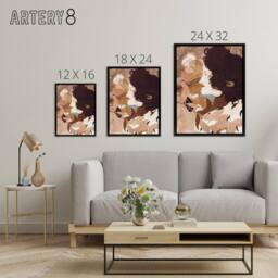 "Artery8 Femme Fatale Portrait Painting Framed Canvas Wall Art Print de Feure in Brown - Size: W12"" x H16""" - thumbnail 4
