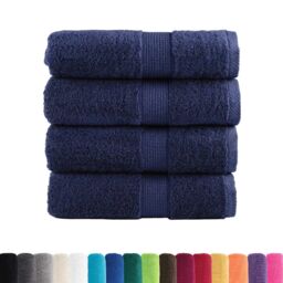 Berkfield Home Premium Guest Towels SOLUND 4pcs Navy Blue 30x50cm 600gsm - thumbnail 2
