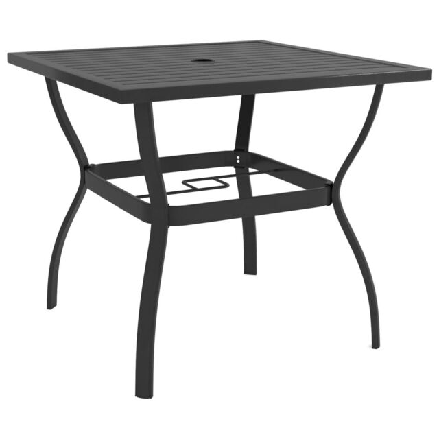 Berkfield Home Garden Table Anthracite 81.5x81.5x72 cm Steel in Black - image 1