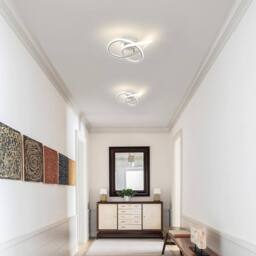 Goeco Modern LED Ceiling Light Creative Flower Shape Ceiling Light 4500K in White - Size: 10 inches - thumbnail 4