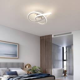 Goeco Modern LED Ceiling Light Creative Flower Shape Ceiling Light 4500K in White - Size: 10 inches - thumbnail 2