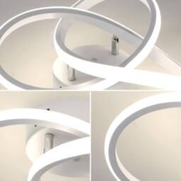 Goeco Modern LED Ceiling Light Creative Flower Shape Ceiling Light 4500K in White - Size: 10 inches - thumbnail 7