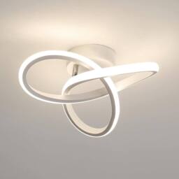 Goeco Modern LED Ceiling Light Creative Flower Shape Ceiling Light 4500K in White - Size: 10 inches - thumbnail 1