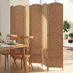 Hinsinc 5.6FT Tall 6-Panel Folding Privacy Room Divider in Natural - Size: 500mm - thumbnail 3