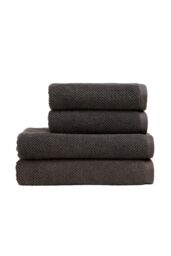 CHRISTY 'Brixton' Luxury Textured 100% Cotton Towels in Black - thumbnail 2