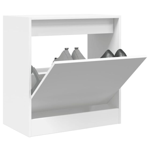 Berkfield Home Shoe Cabinet White 60x34x63.5 cm Engineered Wood - image 1