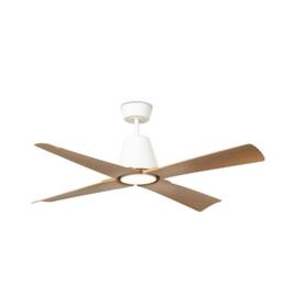 Netlighting Typhoon Medium 3000K Led White Wood IP44 DC Ceiling Fan 6 Speed - thumbnail 2