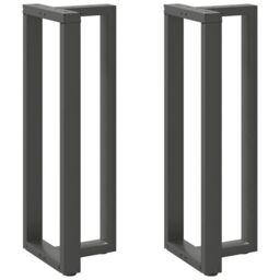 Berkfield Home Bar Table Legs T-Shaped¬†2 pcs Anthracite 40x35x(110-111) cm Steel in Black - thumbnail 1