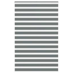 Berkfield Home Zebra Blind Dark Grey 140x230 cm Fabric Width 135.9 cm Polyester - thumbnail 1