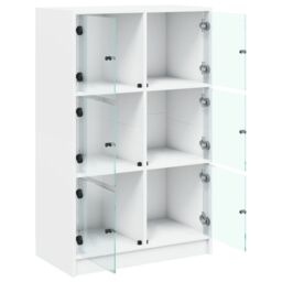 Berkfield Home Highboard with Doors White 68x37x109 cm Engineered Wood - Size: 68 x 37 x 109 cm - thumbnail 6