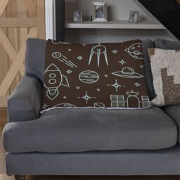 Benjamin Tate Design Planets & Stars Blanket in Natural - Size: 120 cm x 150 cm - thumbnail 2