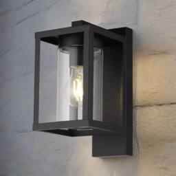 CGC Lighting Outside Wall Light Black Modern, E27 Bulb, Mains Powered, Garden, Porch, Patio Black - thumbnail 6