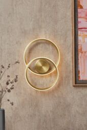 BHS Lighting Pei Ring Wall Light in Gold - thumbnail 4