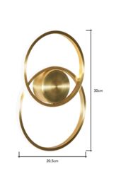 BHS Lighting Pei Ring Wall Light in Gold - thumbnail 6