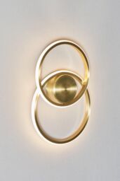BHS Lighting Pei Ring Wall Light in Gold - thumbnail 1