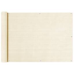 Berkfield Home Balcony Screen Cream 75x300 cm HDPE in Beige