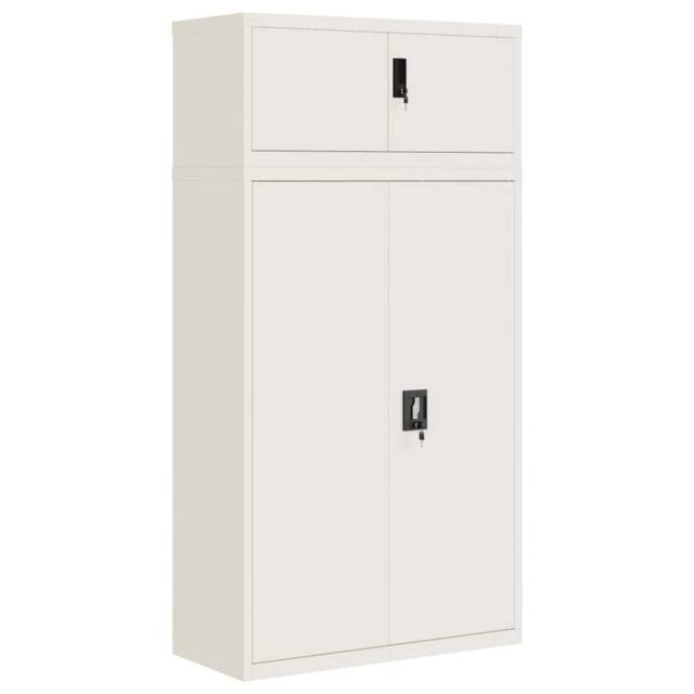 Berkfield Home File Cabinet White 90x40x180 cm Steel - Size: 90 x 40 x 180 cm - image 1