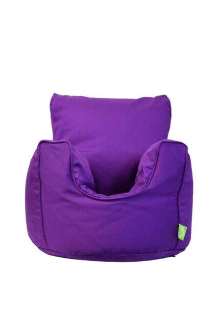 Bean Lazy Cotton Twill Purple Bean Bag Arm Chair Toddler Size - Size: Small - image 1