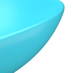 Berkfield Home Bathroom Sink Ceramic Light Green Round in Aqua - thumbnail 5