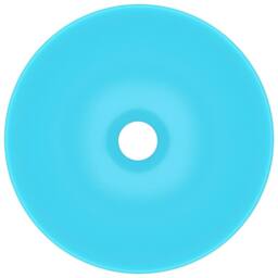 Berkfield Home Bathroom Sink Ceramic Light Green Round in Aqua - thumbnail 4