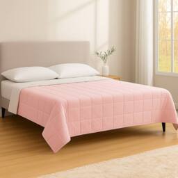 Harbour Housewares Weighted Blanket with Storage Bag - 150 x 200cm - 8kg in Pink - Size: 150 x 200 cm - thumbnail 6
