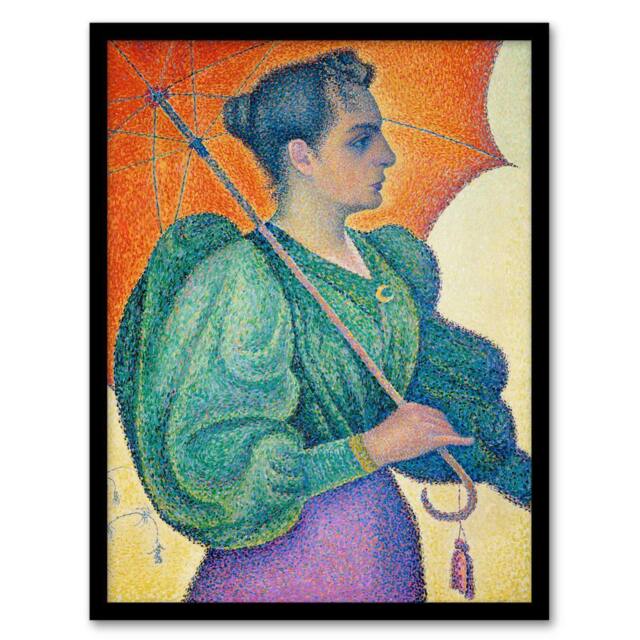 Artery8 Woman With A Parasol Umbrella Paul Signac Framed Wall Art Print - Size: A4 - image 1