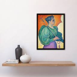 Artery8 Woman With A Parasol Umbrella Paul Signac Framed Wall Art Print - Size: A4 - thumbnail 4