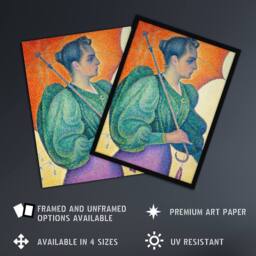 Artery8 Woman With A Parasol Umbrella Paul Signac Framed Wall Art Print - Size: A4 - thumbnail 2