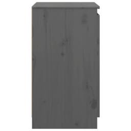 Berkfield Home Side Cabinet Grey 60x36x65 cm Solid Pinewood - Size: 60 x 36 x 65 cm - thumbnail 7