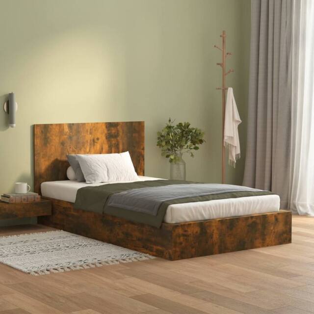 Berkfield Home Classic Bed Headboard Smoked Oak 120x1.5x80 cm Engineered Wood in Brown - image 1