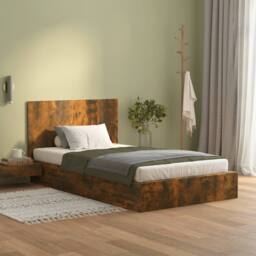 Berkfield Home Classic Bed Headboard Smoked Oak 120x1.5x80 cm Engineered Wood in Brown - thumbnail 1
