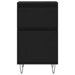 Berkfield Home Sideboards 2 pcs Black 40x35x70 cm Engineered Wood - Size: 40 x 35 x 70 cm - thumbnail 6