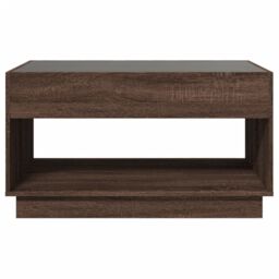 Berkfield Home Coffee Table with Infinity LED Brown Oak 90x50x50 cm - Size: 90 x 50 x 50 cm - thumbnail 6
