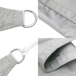 Berkfield Home Sun Shade Sail Light Grey 5x7x7 m 100% Polyester Oxford - thumbnail 6